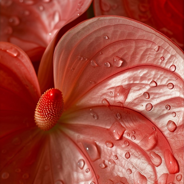 Closeup on anthuriums flower