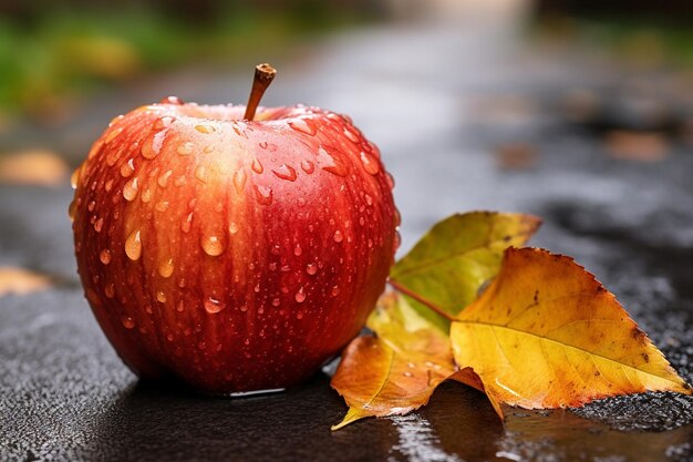 A closeup of an apple being sliced with a knife