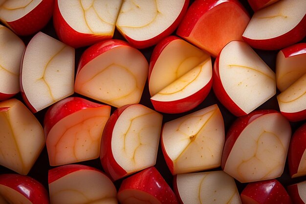Closeup of apple slices arranged in a puzzle pattern Best apple picture photography