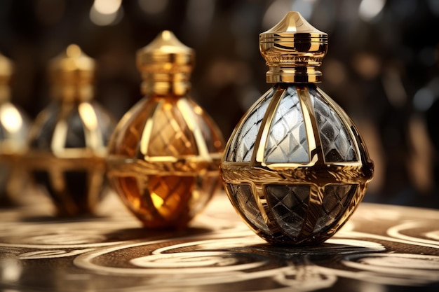 Photo closeup of arabian oud oils