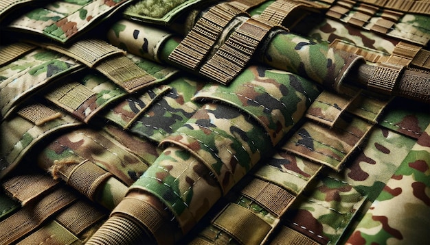 CloseUp of Army Textile Pattern for Tactical Use