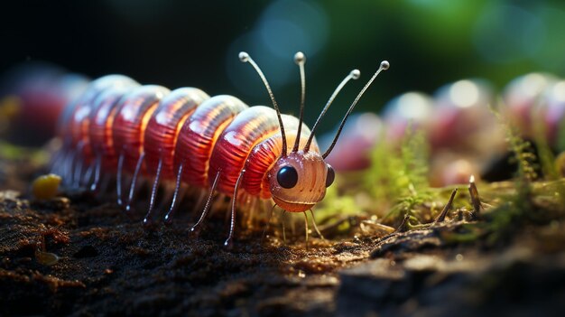 closeup of arthropod on the ground