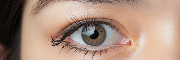 Closeup asian women's eyes