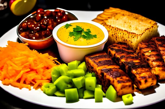 closeup assortment with delicious brazilian meal ai generated