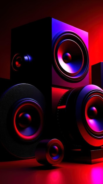 Photo closeup of audio speakers