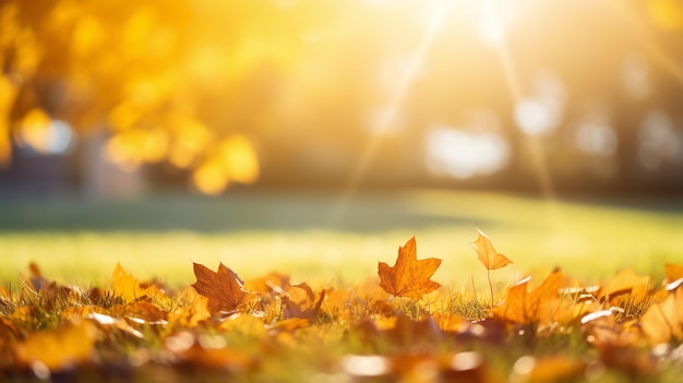 CloseUp of Autumn Nature Scene