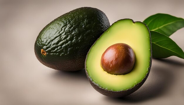 Closeup of a avocado isolated with soft background