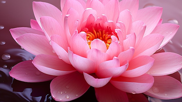 Photo closeup of awardwinning pink water lily