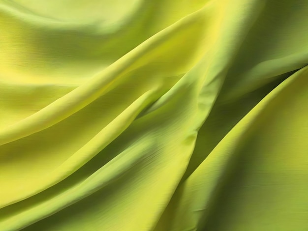 Photo closeup of background with green silk fabric texture and copy space