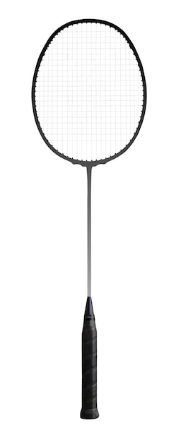 Closeup of a badminton racket