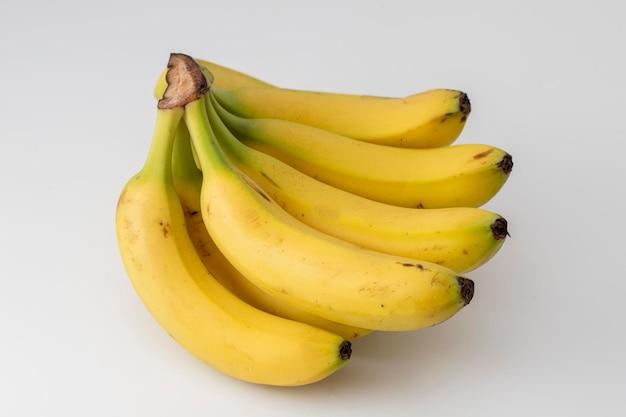 Closeup banana on a white background