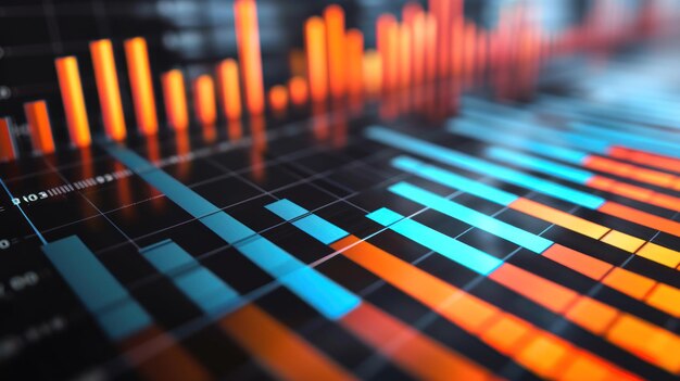 CloseUp of Bar Chart on Computer Screen