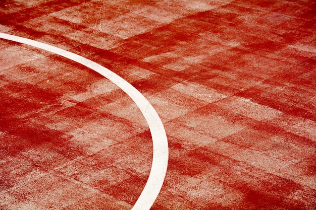 Closeup basketball court