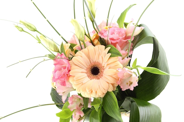 Closeup of a beautiful bouquet of flowers Isolated
