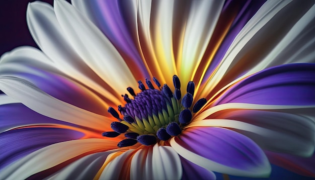Closeup of a Beautiful Colorful Flower