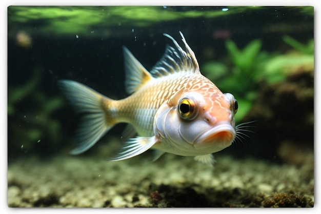 Photo closeup of a beautiful corydoras fish in an aquarium ar c