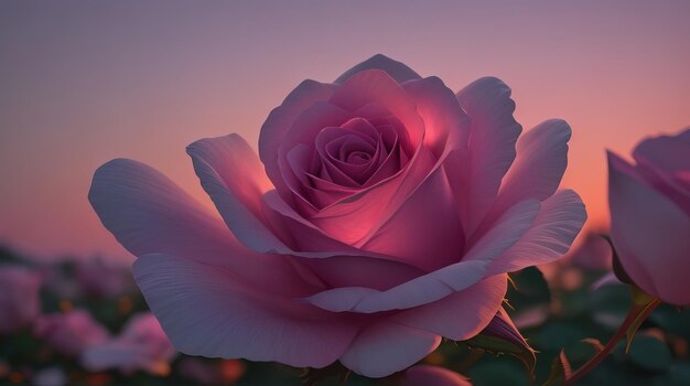 Closeup beautiful rose flower