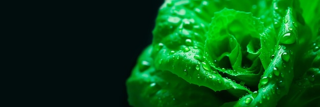 사진 크로즈업 (close-up) - 신선하고 맛있는 버터헤드 러드 (butterhead lettuce) 또는 물방울과 함께 작은 보석 (small gem) 의 아름다운 질감, 채소 배경, 유기농 식품 재료 (organic food ingredient) 와 함께 건강한 식습관 (healthy eating)