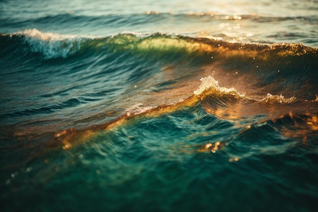 Closeup of beautiful texture of the water waver in the sea