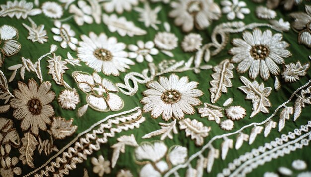 a closeup of a beautifully embroidered Pakistani textile