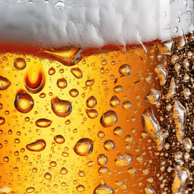 Photo closeup of beer in glass