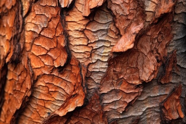 Closeup of a beetle tree bark texture created with generative ai