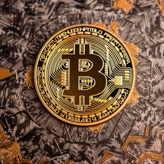 Closeup of a Bitcoin with a Unique Backdrop