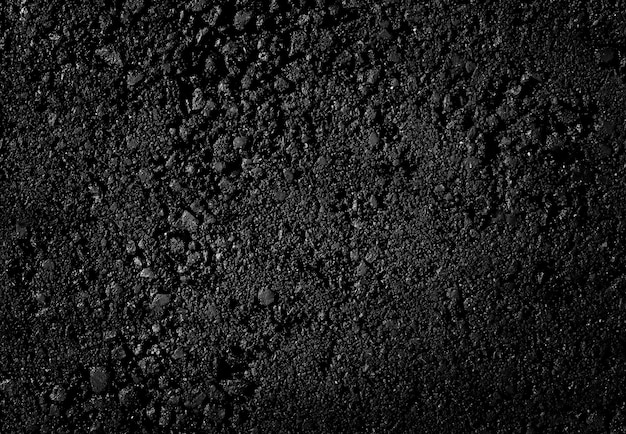 Closeup of black asphalt with texture background