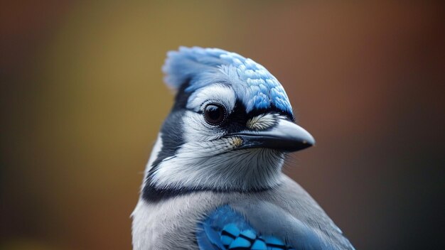 Foto lo sguardo intenso dei blue jays catturato in dettaglio stupefacente