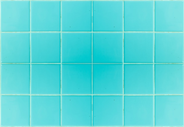 Closeup blue tile in bathroom wall texture background