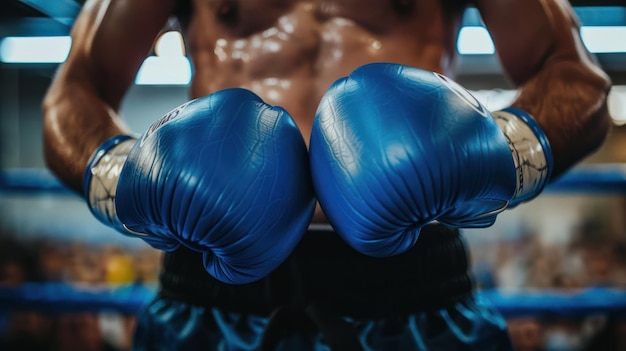 Photo a closeup of a boxers taped hands as they prepare to put on their gloves