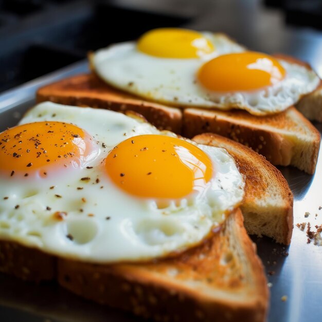 Closeup of Breakfast Food