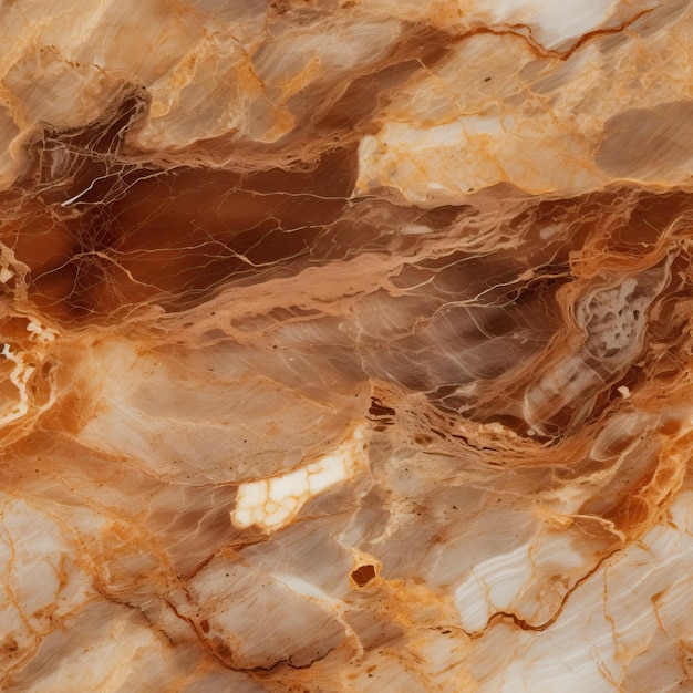 Closeup of a bronze veined marble texture