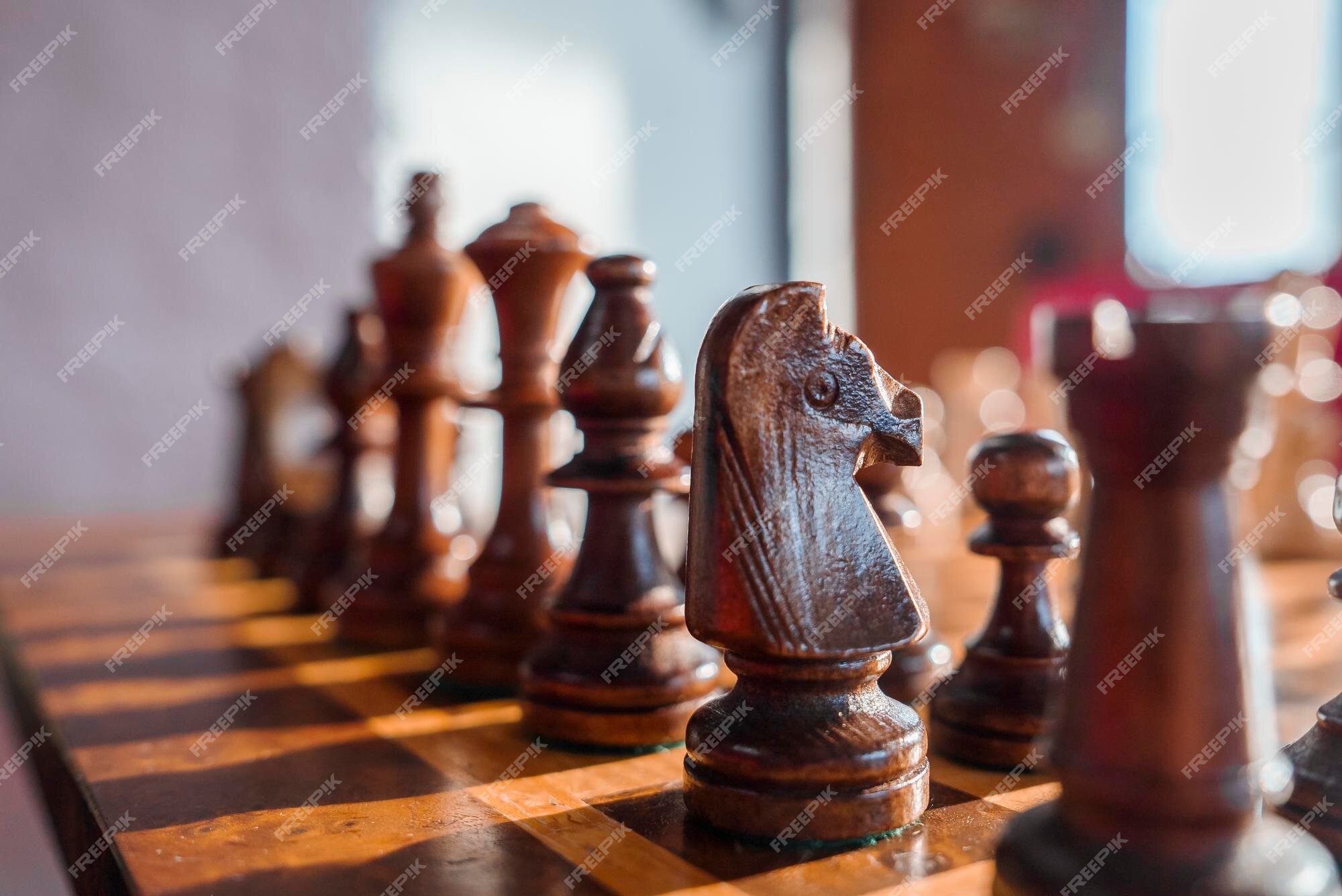 Desktop Wallpapers Chess Wooden Closeup 3840x2160