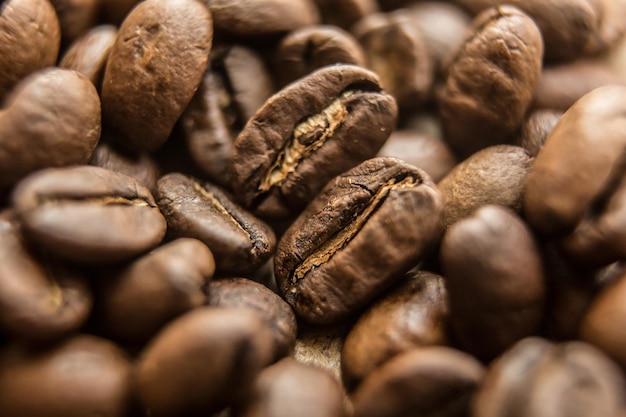 Closeup of brown coffee background