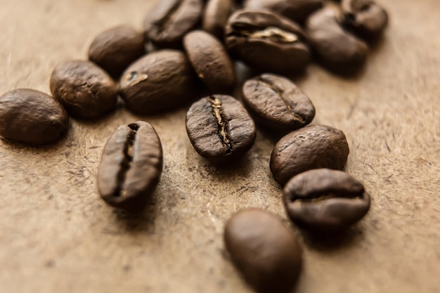 Closeup of brown coffee background