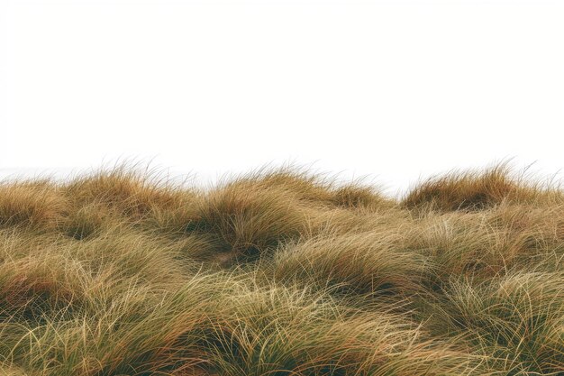 Closeup of brown grass field