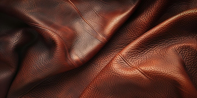 CloseUp of Brown Leather Texture