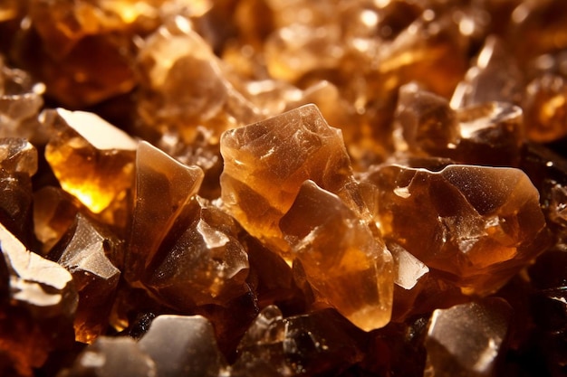 Closeup of brown sugar crystals