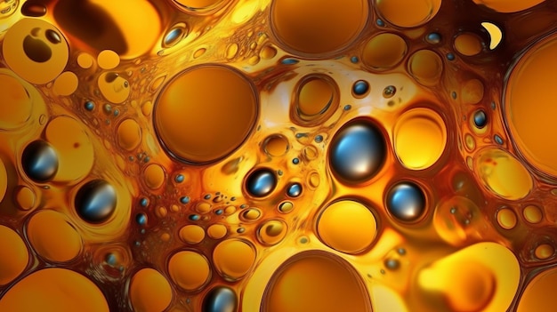 A closeup of a bubbling liquid Generative ai