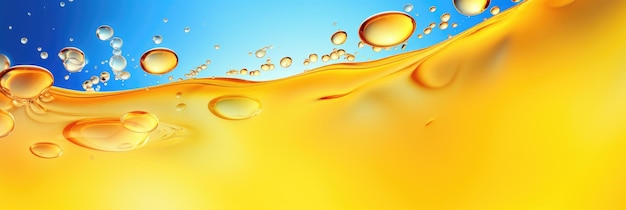 Closeup of bubbling oil with oil drops