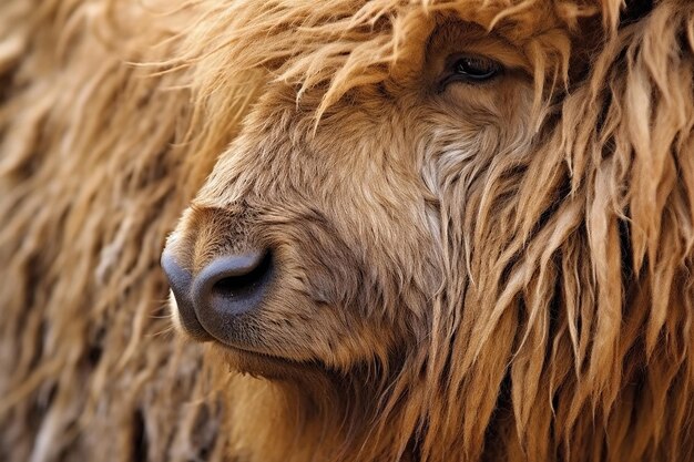 CloseUp of a Buffalo's Furry Coat