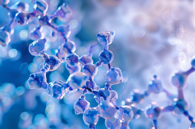 CloseUp of a Bunch of Blue Flowers