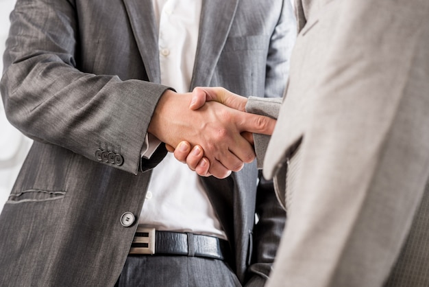 Closeup of business handshake