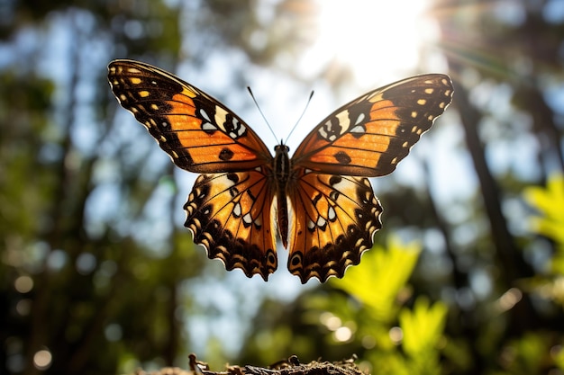 A closeup of a butterfly Generative Ai