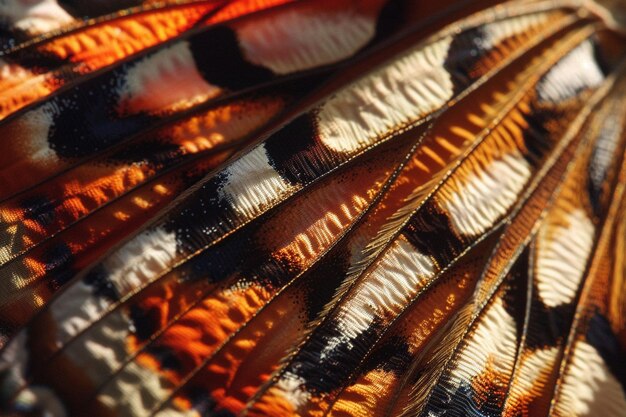 Photo closeup of butterfly wing patterns resembling kaleidoscopic images