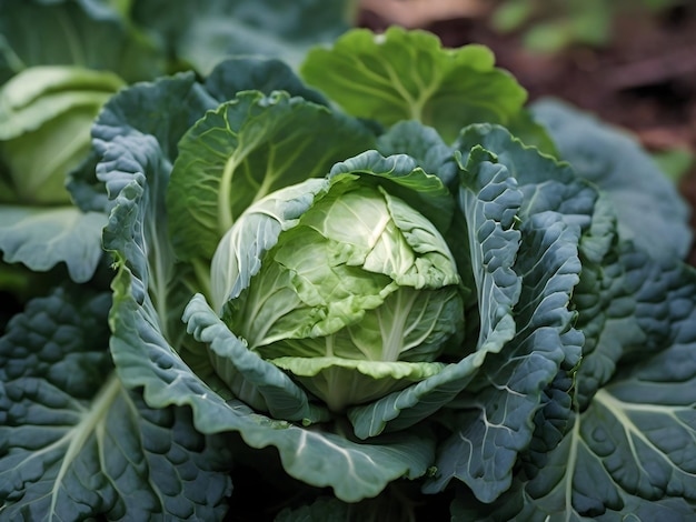 A CloseUp of Cabbage Leaves