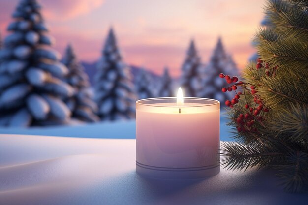 Closeup of a candle burning in a cathedral