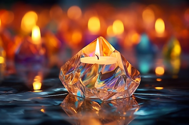 Closeup of a candle flame with wisps of smoke