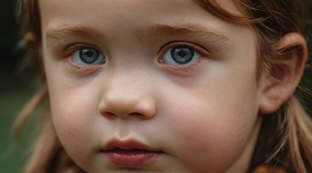Клоуз-ап, изображающий суть детского портрета